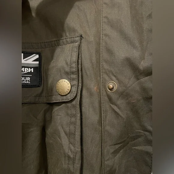 Triumph Motorcycles Barbour International Original Waxed Cotton Jacket - Picture 8 of 11